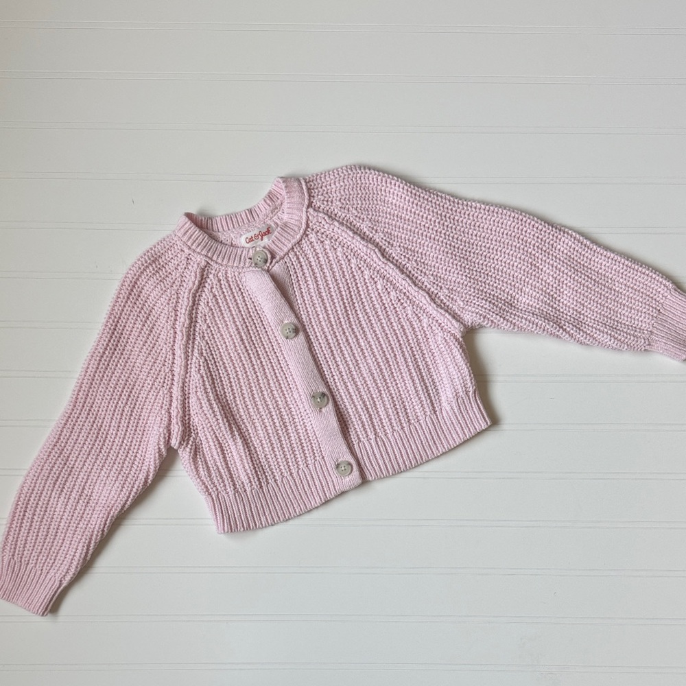 Cat & Jack Light Pink Chunky Knit Cardigan